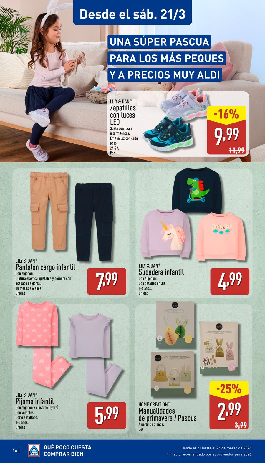 Offres ALDI Espagne de 16 à 22 mars 2026 Comme il coûte peu d'acheter bien !