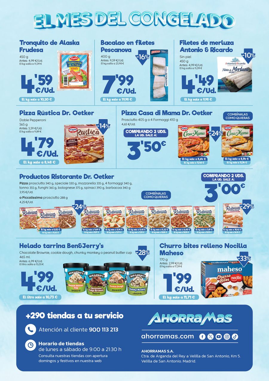 Ofertas de Ahorramas España de 12 a 25 marzo 2026 El Mes Del Congelado