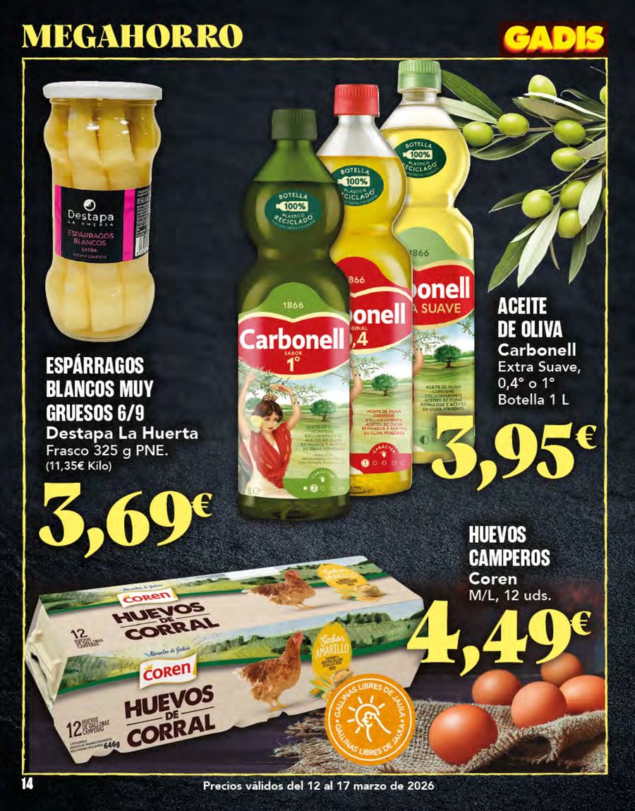 GADIS Spain offers from 12 to 17 March 2026 Gadis Megasavings