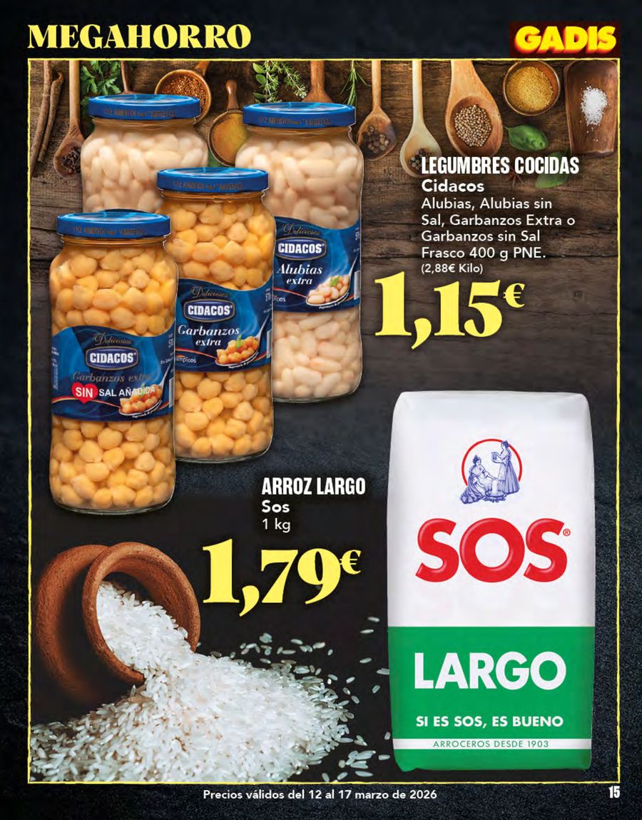 GADIS Spain offers from 12 to 17 March 2026 Gadis Megasavings