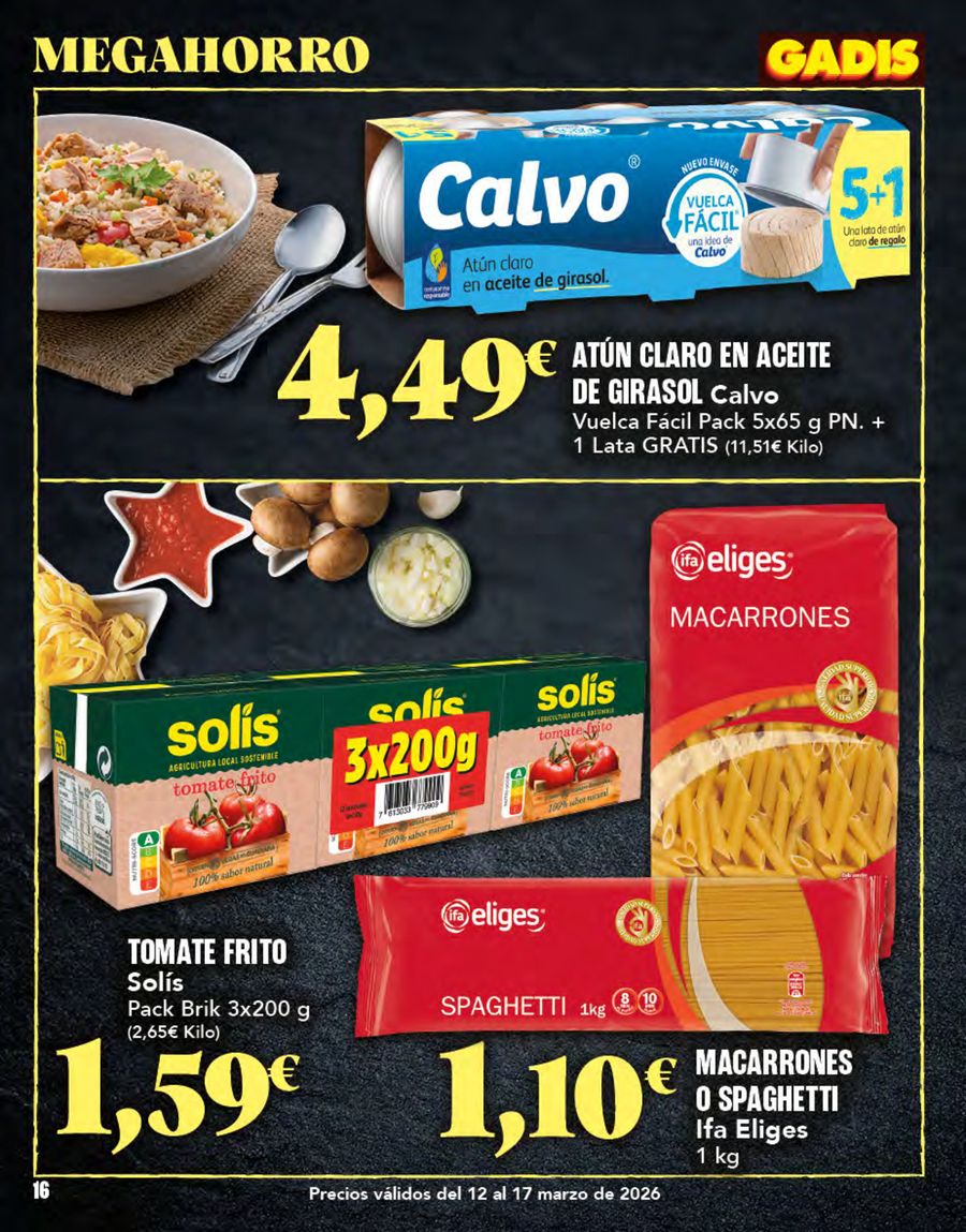 GADIS Spain offers from 12 to 17 March 2026 Gadis Megasavings