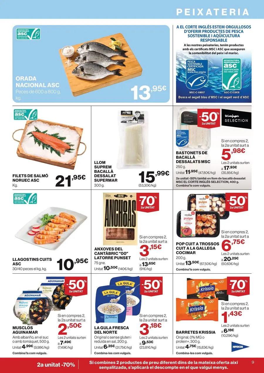 Hipercor Spain offers from 12 to 24 March 2026 -50% 2nd Unit on Thousands of Products