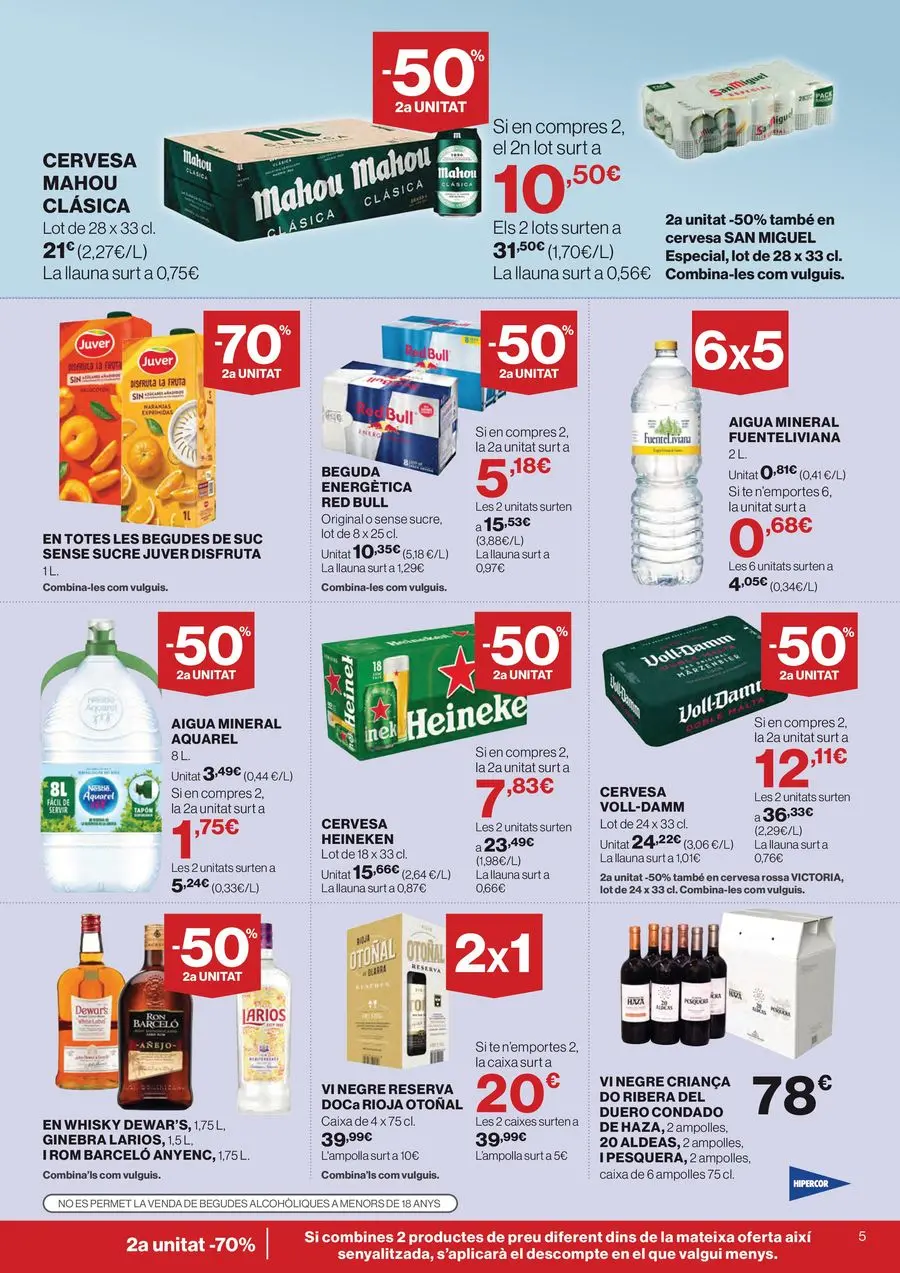 Hipercor Spain offers from 12 to 24 March 2026 -50% 2nd Unit on Thousands of Products