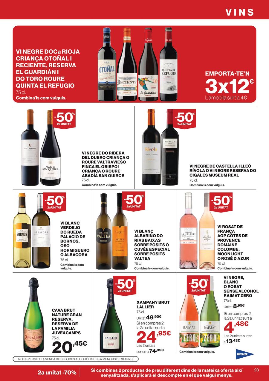 Hipercor Spain offers from 12 to 24 March 2026 -50% 2nd Unit on Thousands of Products