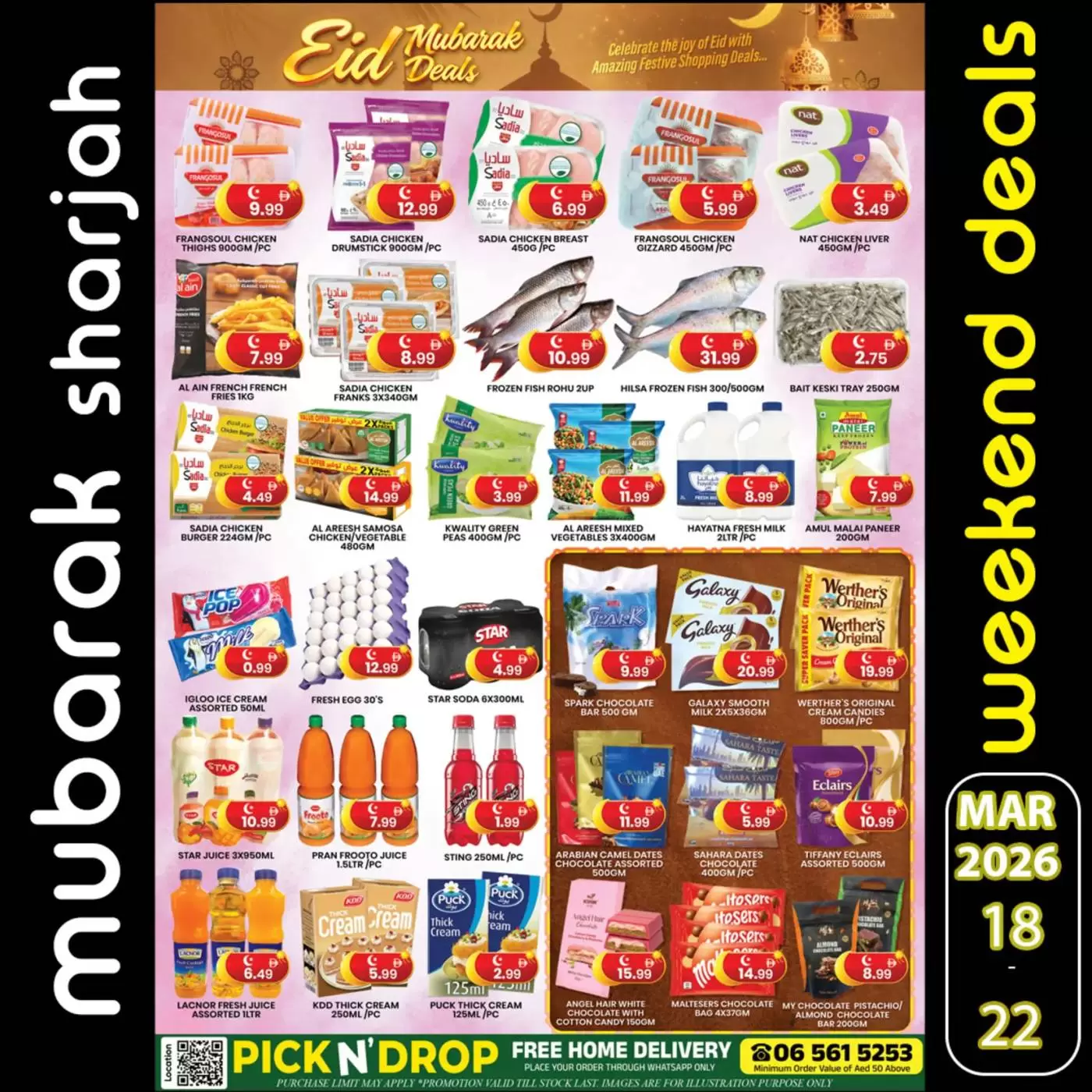 Al Mubarak offers in Sharjah from 18 to 22 March 2026 Eid Mubarak Offers