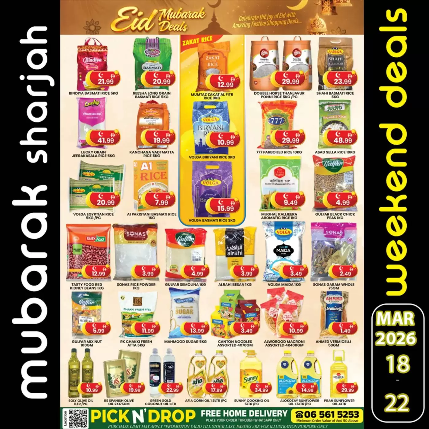 Al Mubarak offers in Sharjah from 18 to 22 March 2026 Eid Mubarak Offers