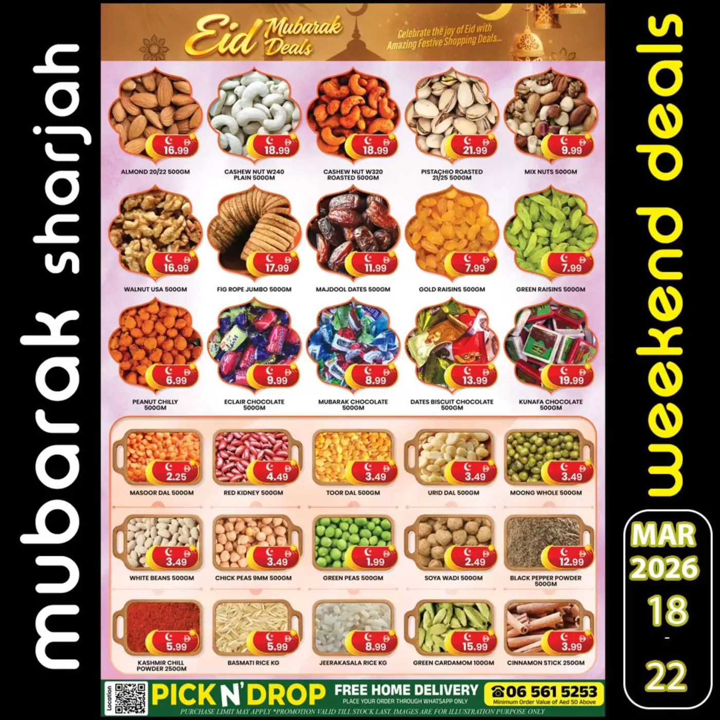 Al Mubarak offers in Sharjah from 18 to 22 March 2026 Eid Mubarak Offers
