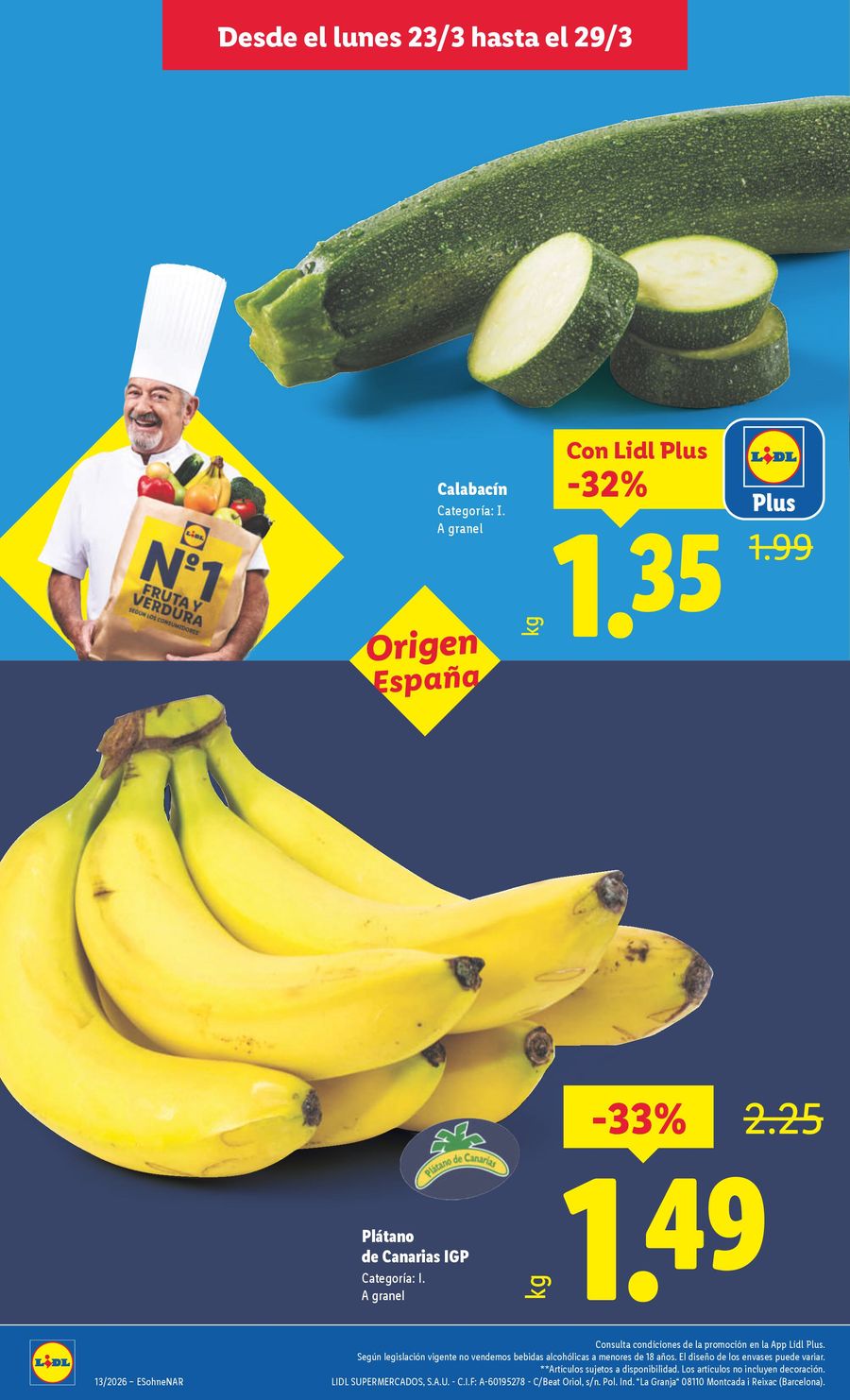 Lidl Spain offers from 23 to 29 March 2026 Weekly offers