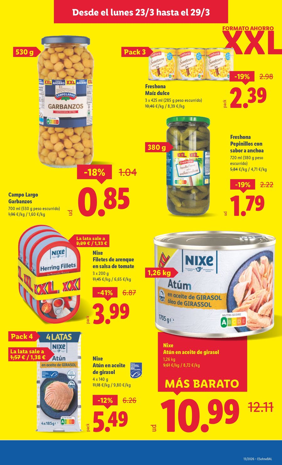 Lidl Spain offers from 23 to 29 March 2026 Weekly offers