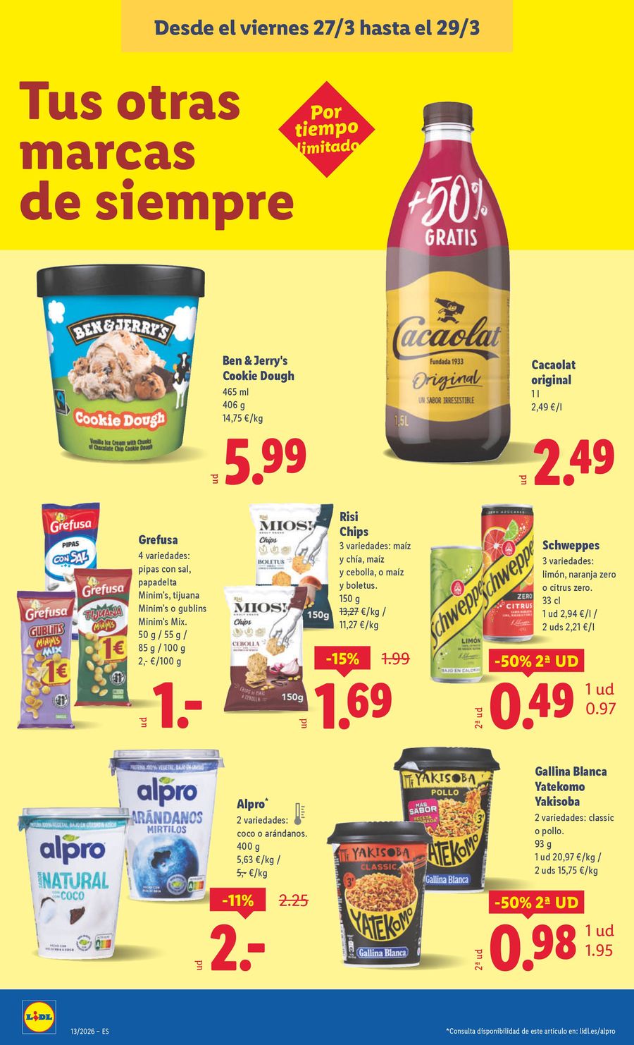 Lidl Spain offers from 23 to 29 March 2026 Weekly offers