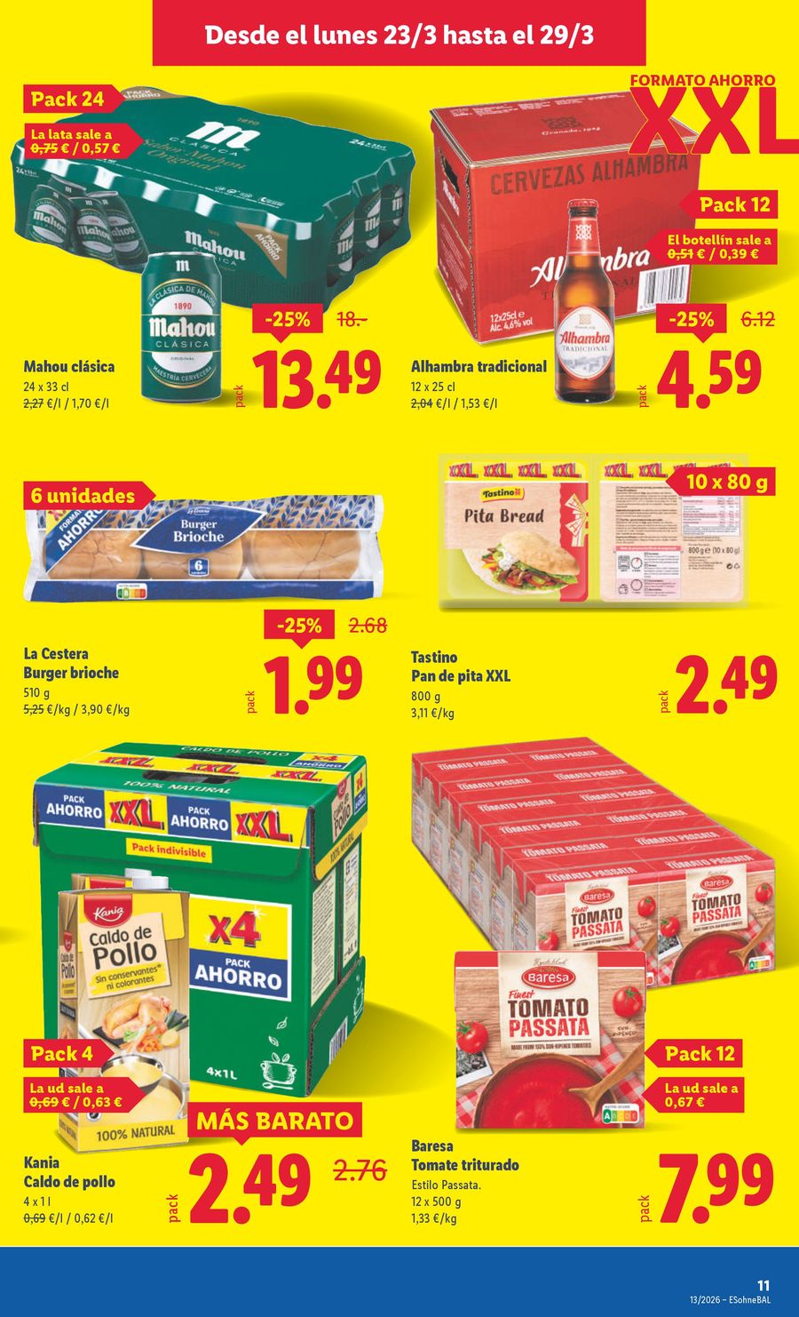 Lidl Spain offers from 23 to 29 March 2026 Weekly offers