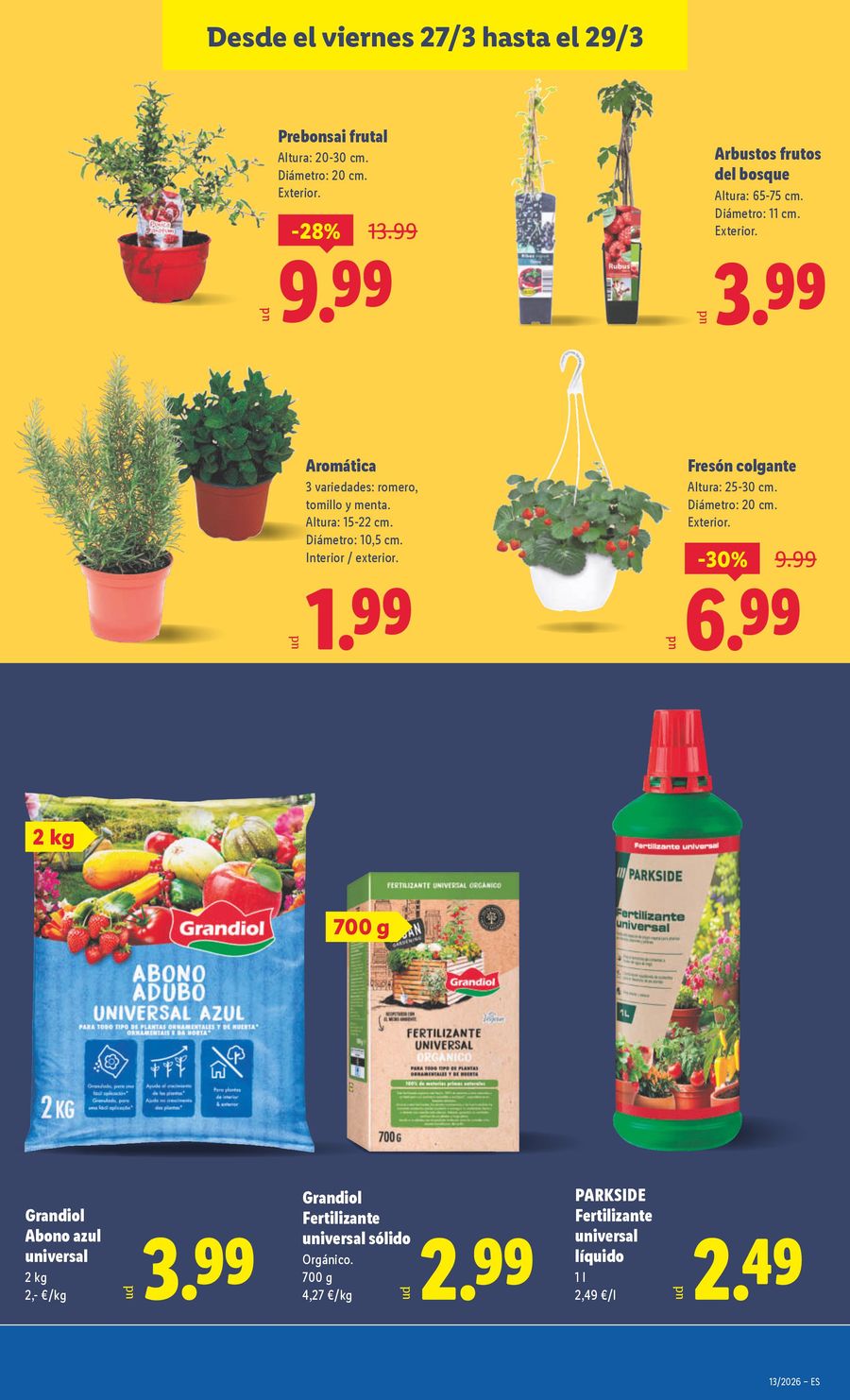 Lidl Spain offers from 23 to 29 March 2026 Weekly offers