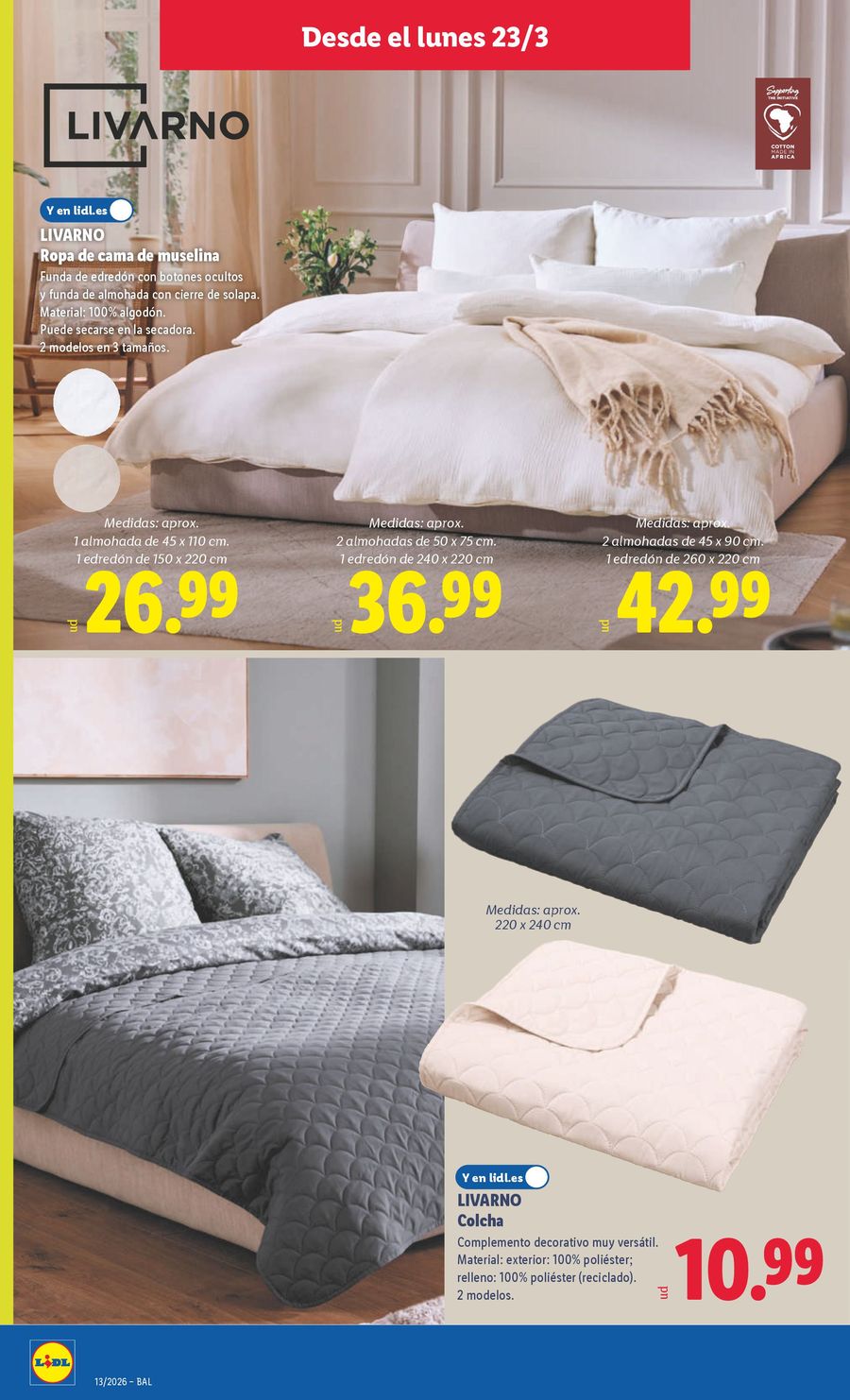 Lidl Spain offers from 23 to 29 March 2026 Bazaar Deals