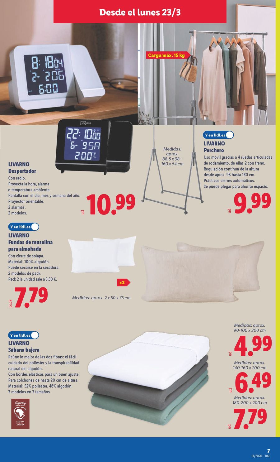 Lidl Spain offers from 23 to 29 March 2026 Bazaar Deals
