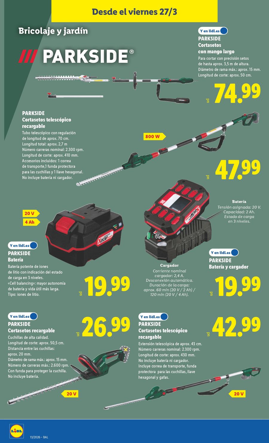 Lidl Spain offers from 23 to 29 March 2026 Bazaar Deals