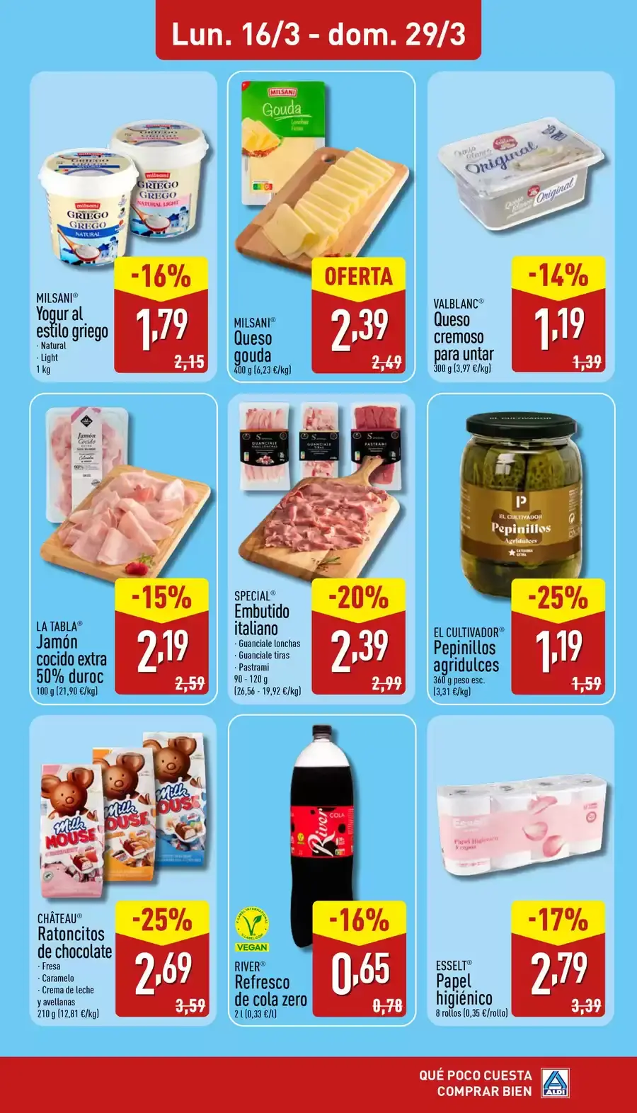 ALDI Spain offers from 16 to 29 March 2026 Super Welcome Pricing in our new stores