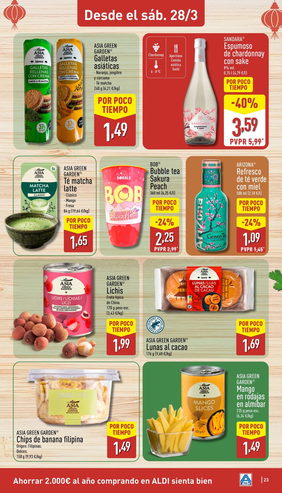 ALDI Spain offers from 23 to 29 March 2026 How little it costs to buy well!