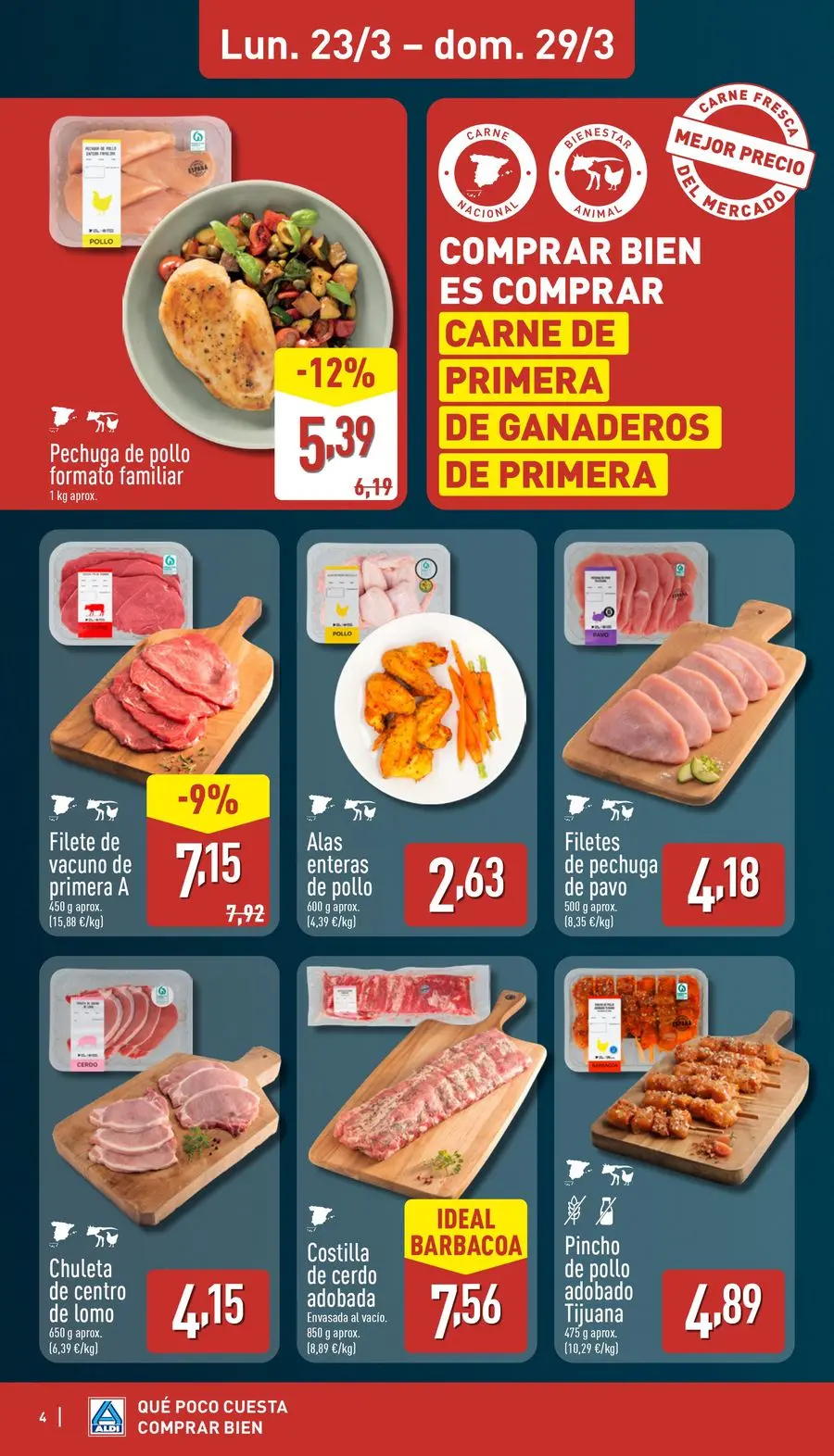 ALDI Spain offers from 23 to 29 March 2026 How little it costs to buy well!