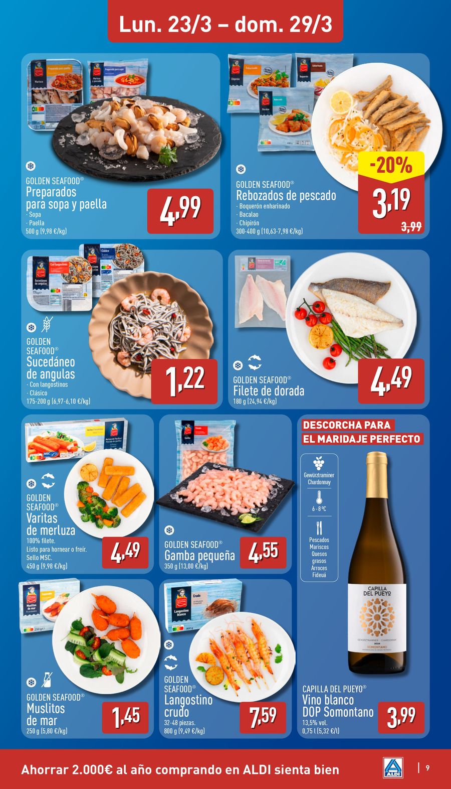 ALDI Spain offers from 23 to 29 March 2026 How little it costs to buy well!