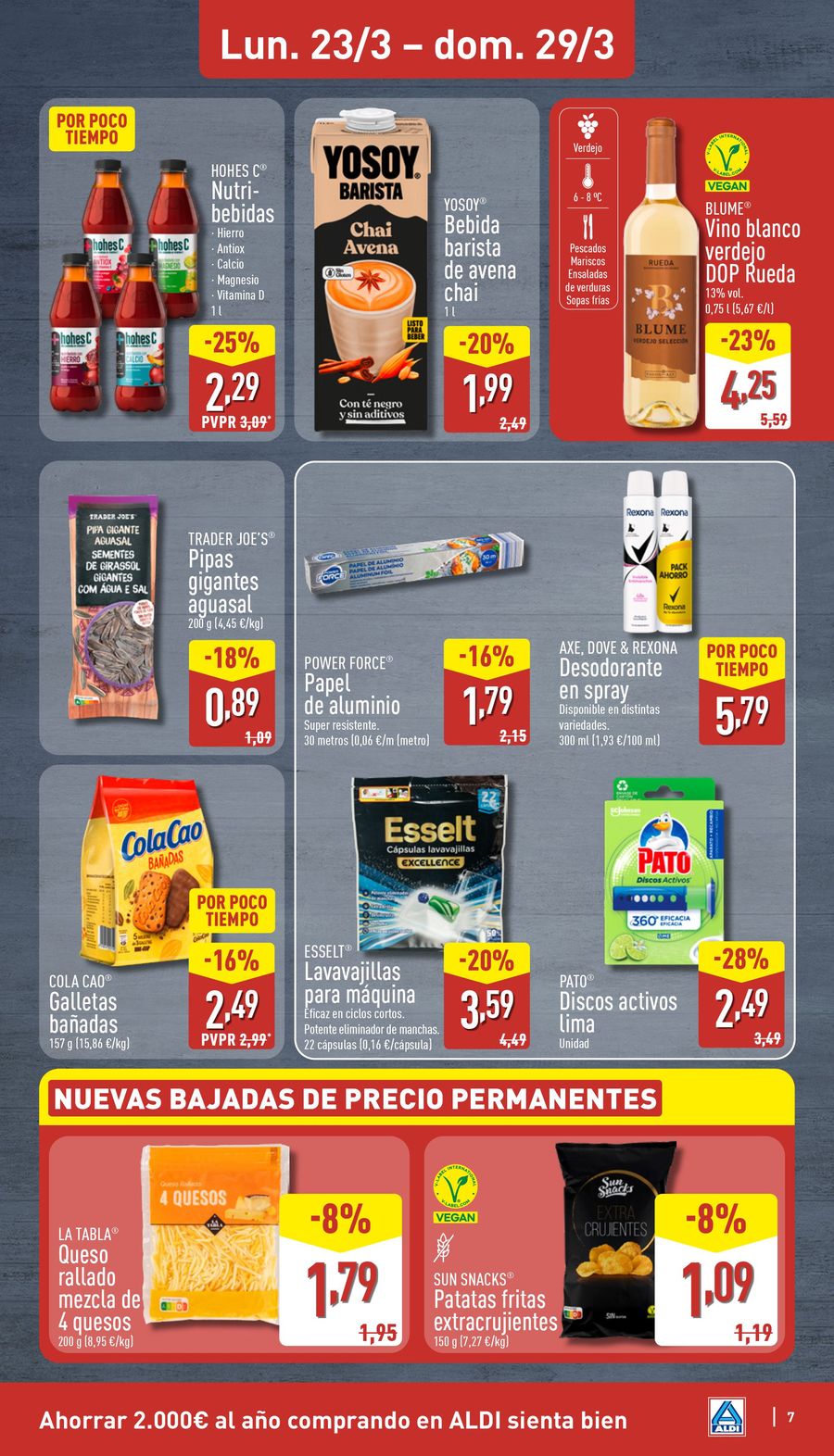 ALDI Spain offers from 23 to 29 March 2026 How little it costs to buy well!