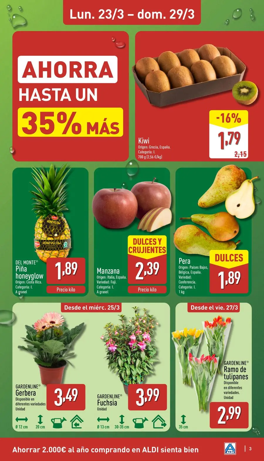 ALDI Spain offers from 23 to 29 March 2026 How little it costs to buy well!