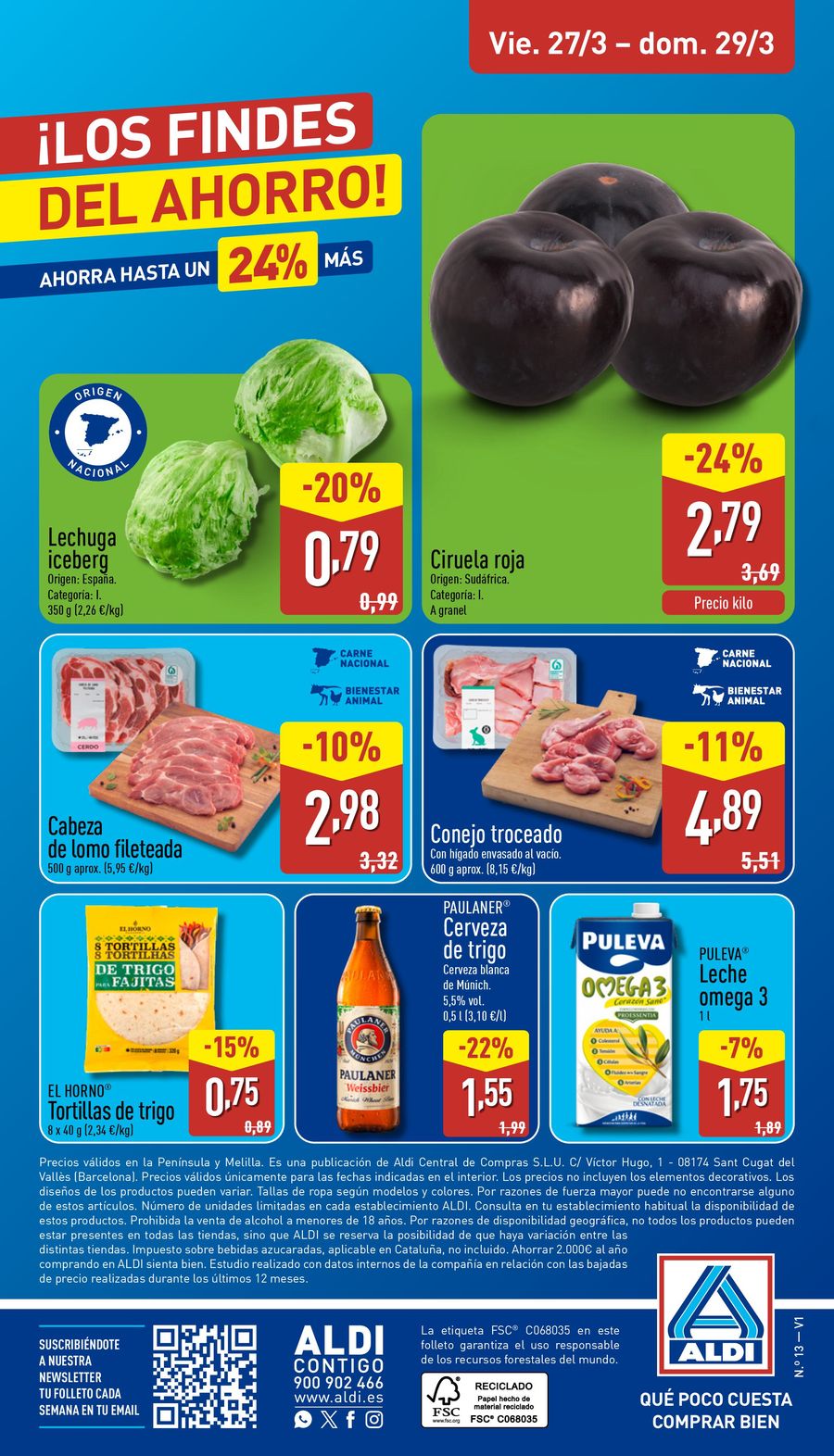 ALDI Spain offers from 23 to 29 March 2026 How little it costs to buy well!