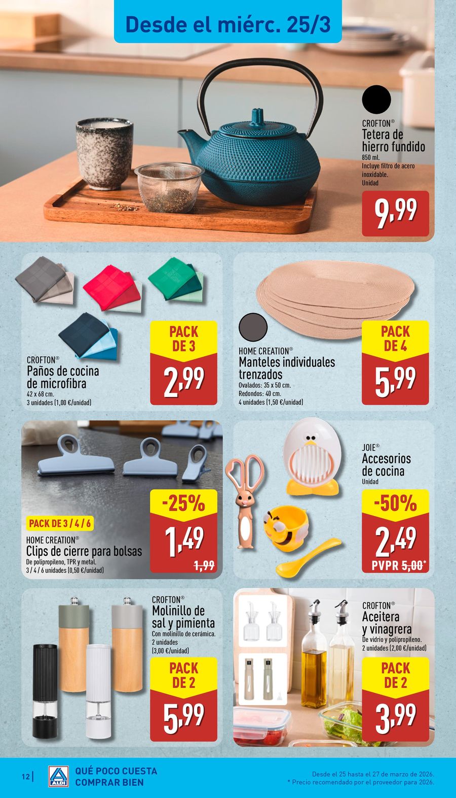 ALDI Spain offers from 23 to 29 March 2026 How little it costs to buy well!