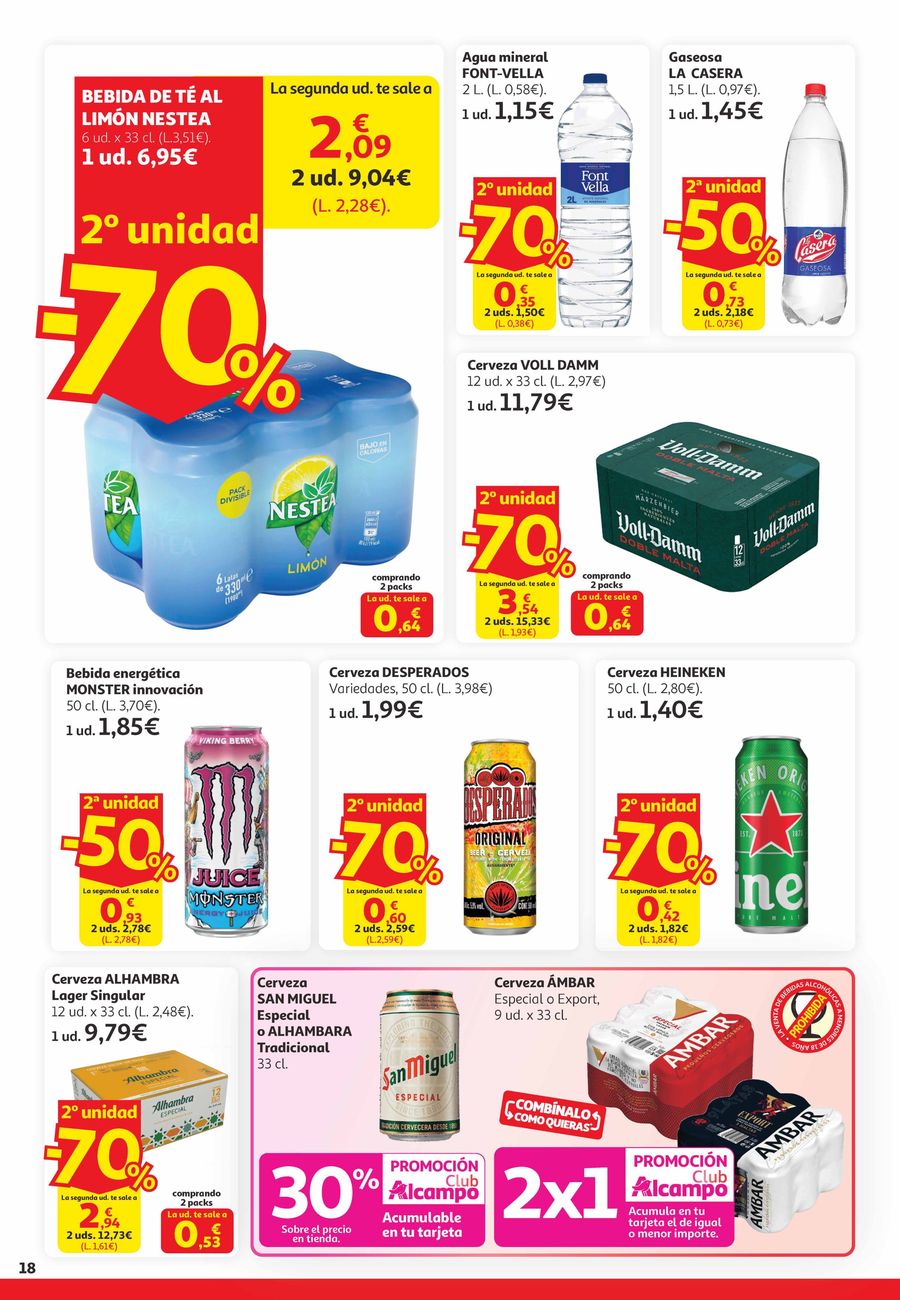Ofertas de Alcampo España de 25 marzo a 6 abril 2026 2ª unidad -70%