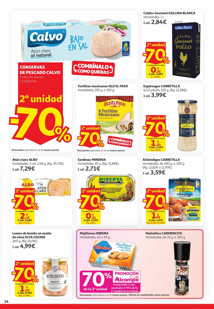 Ofertas de Alcampo España de 25 marzo a 6 abril 2026 2ª unidad -70%