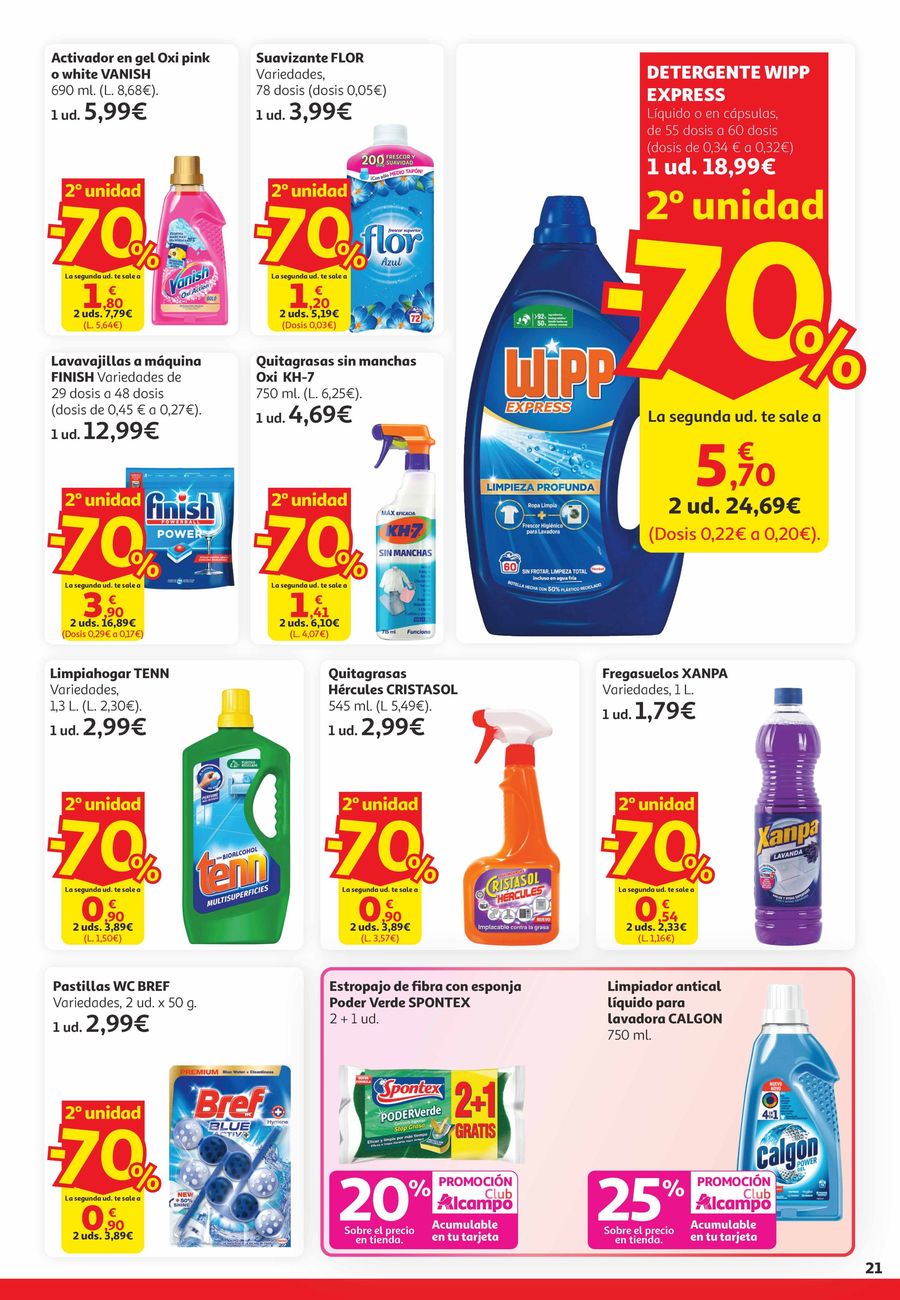 Ofertas de Alcampo España de 25 marzo a 6 abril 2026 2ª unidad -70%