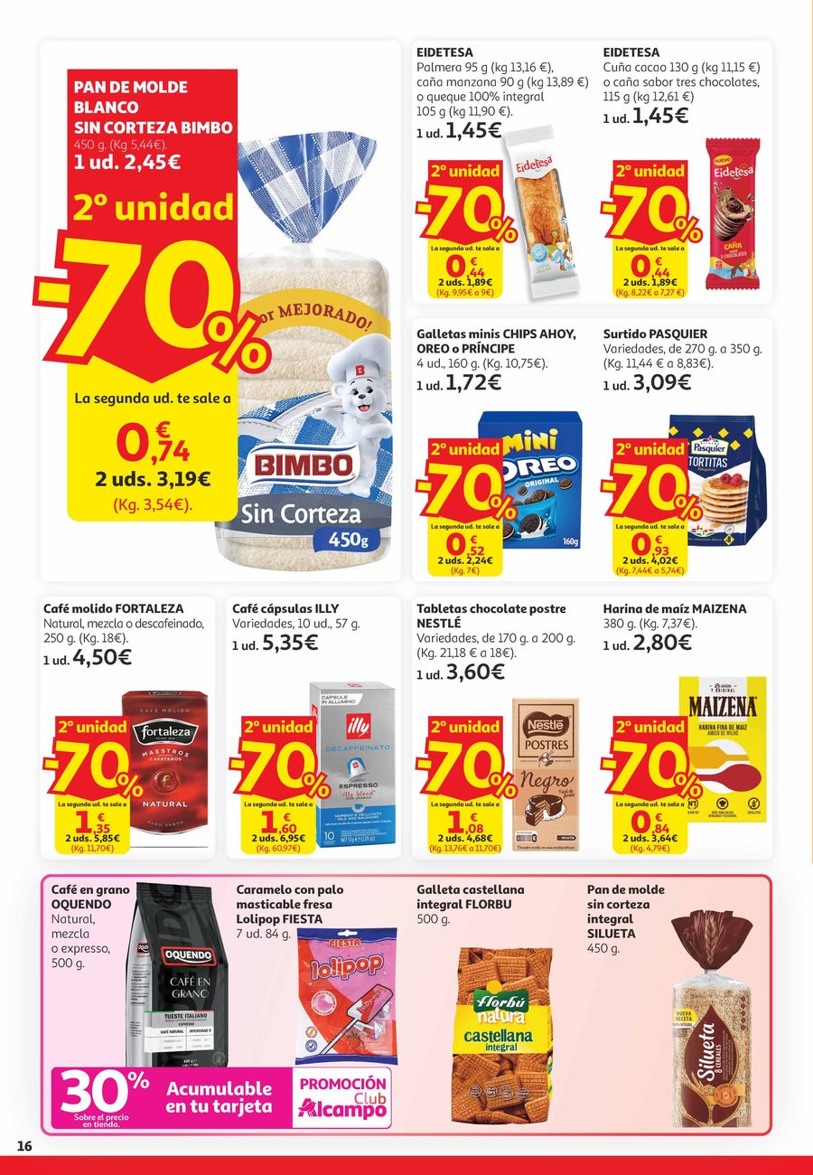 Ofertas de Alcampo España de 25 marzo a 6 abril 2026 2ª unidad -70%