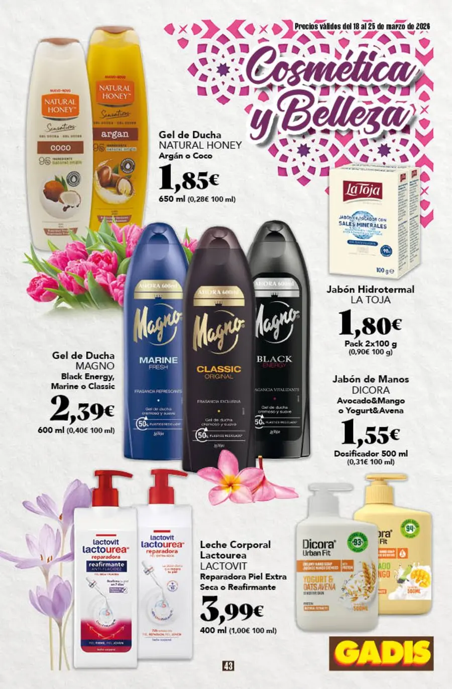 GADIS supermarket Spain offers from 18 to 25 March 2026 New prices