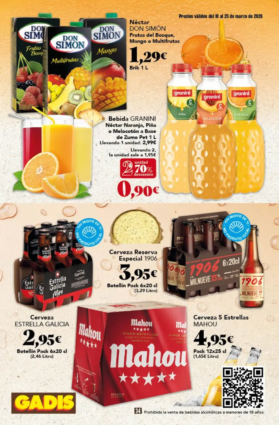 GADIS supermarket Spain offers from 18 to 25 March 2026 New prices