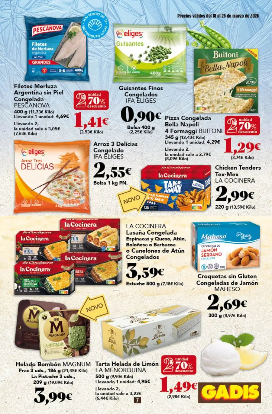 GADIS supermarket Spain offers from 18 to 25 March 2026 New prices
