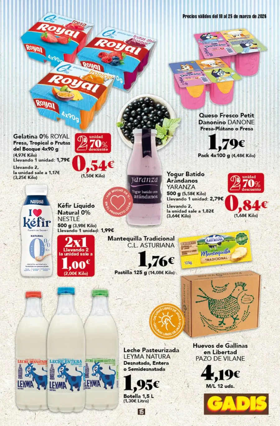 GADIS supermarket Spain offers from 18 to 25 March 2026 New prices
