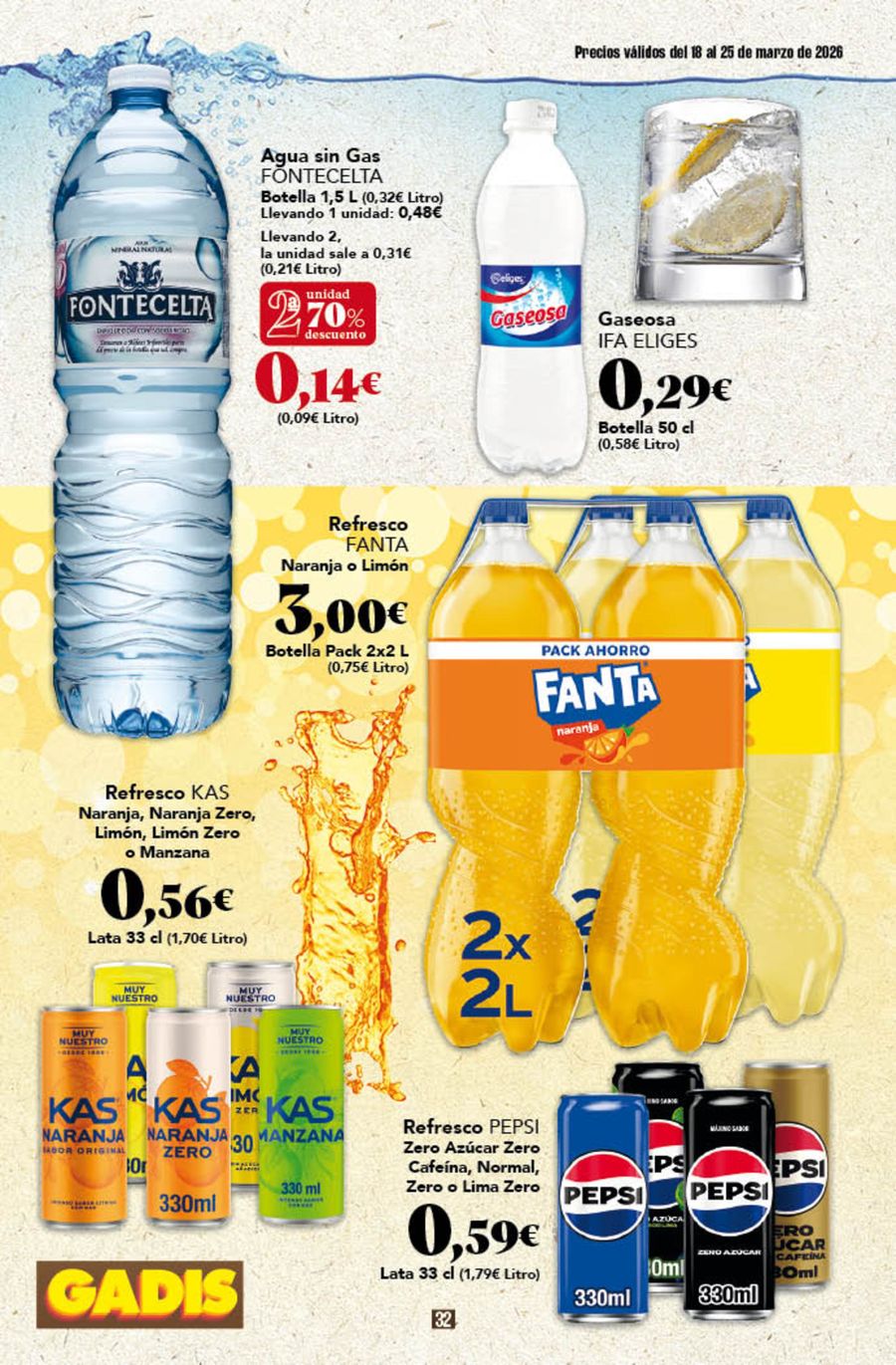 GADIS supermarket Spain offers from 18 to 25 March 2026 New prices