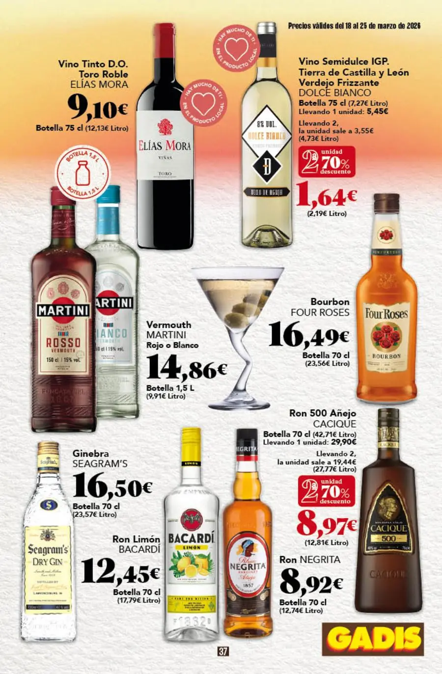 GADIS supermarket Spain offers from 18 to 25 March 2026 New prices