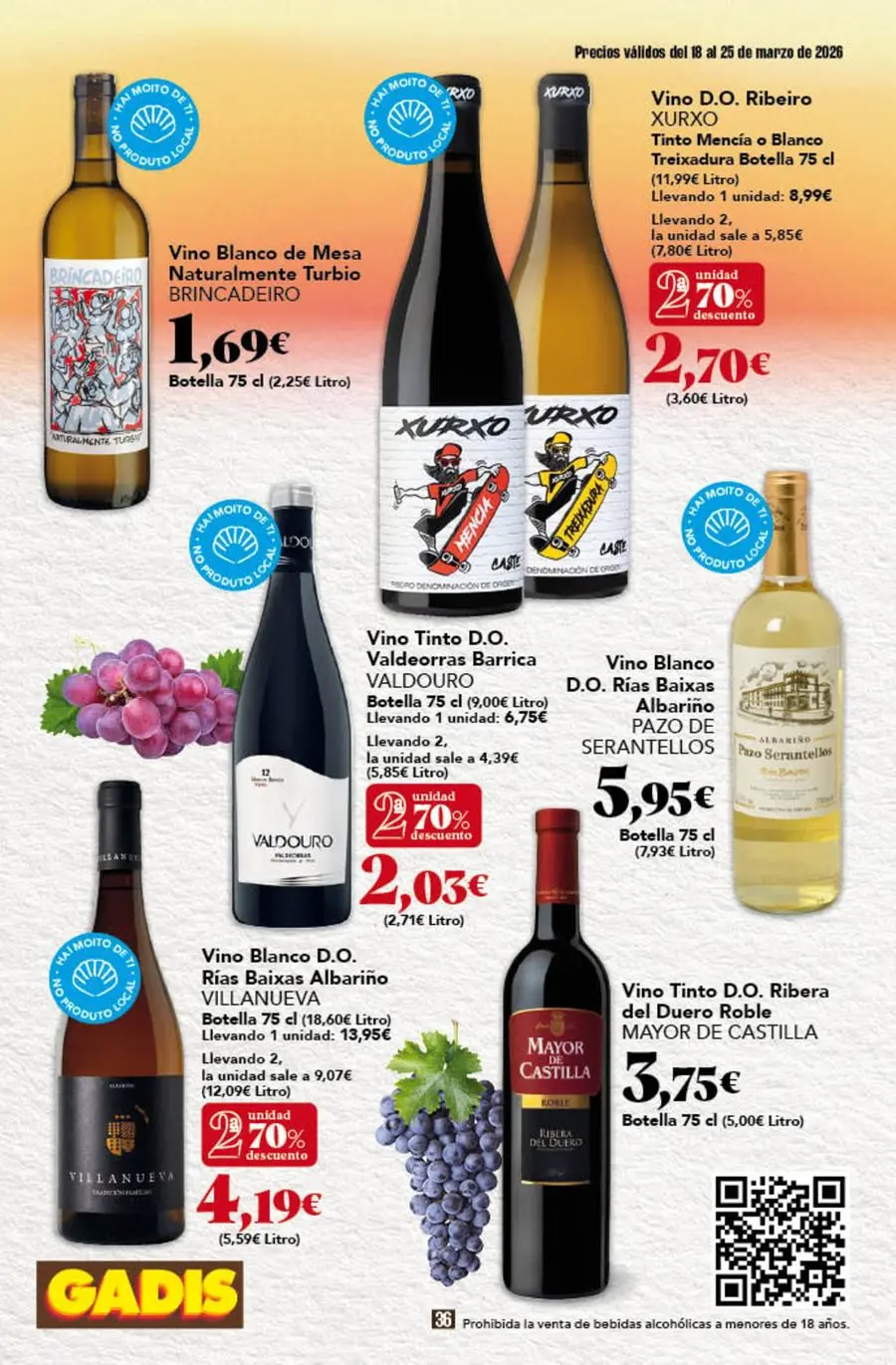GADIS supermarket Spain offers from 18 to 25 March 2026 New prices