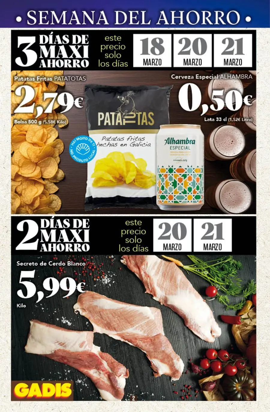 GADIS supermarket Spain offers from 18 to 25 March 2026 New prices