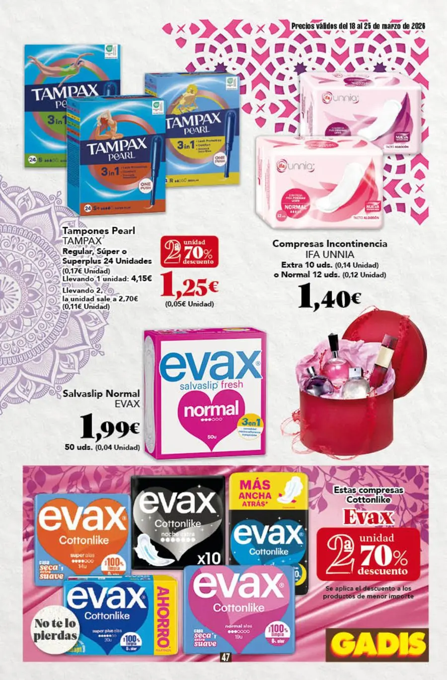 GADIS supermarket Spain offers from 18 to 25 March 2026 New prices
