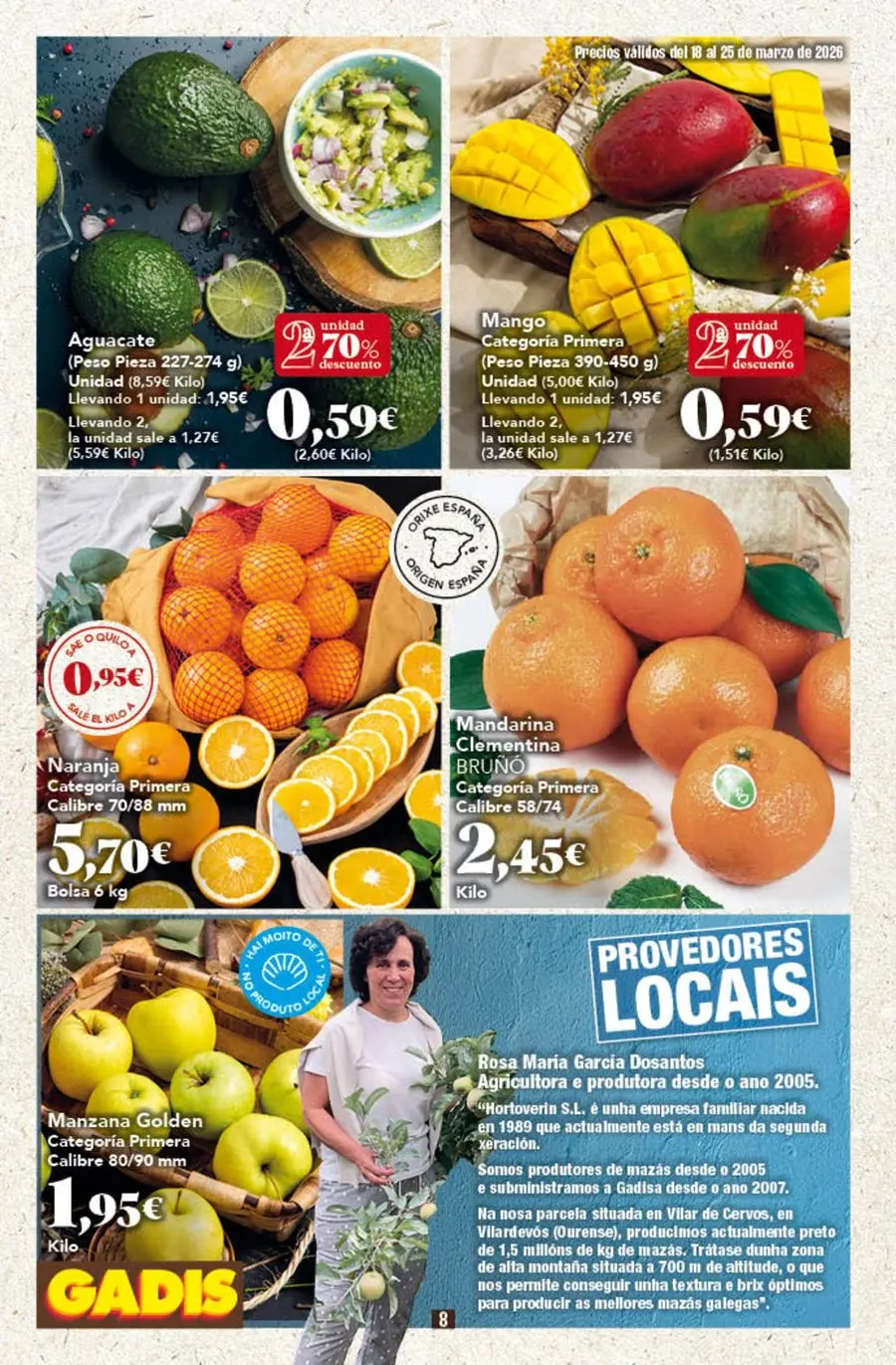 GADIS supermarket Spain offers from 18 to 25 March 2026 New prices