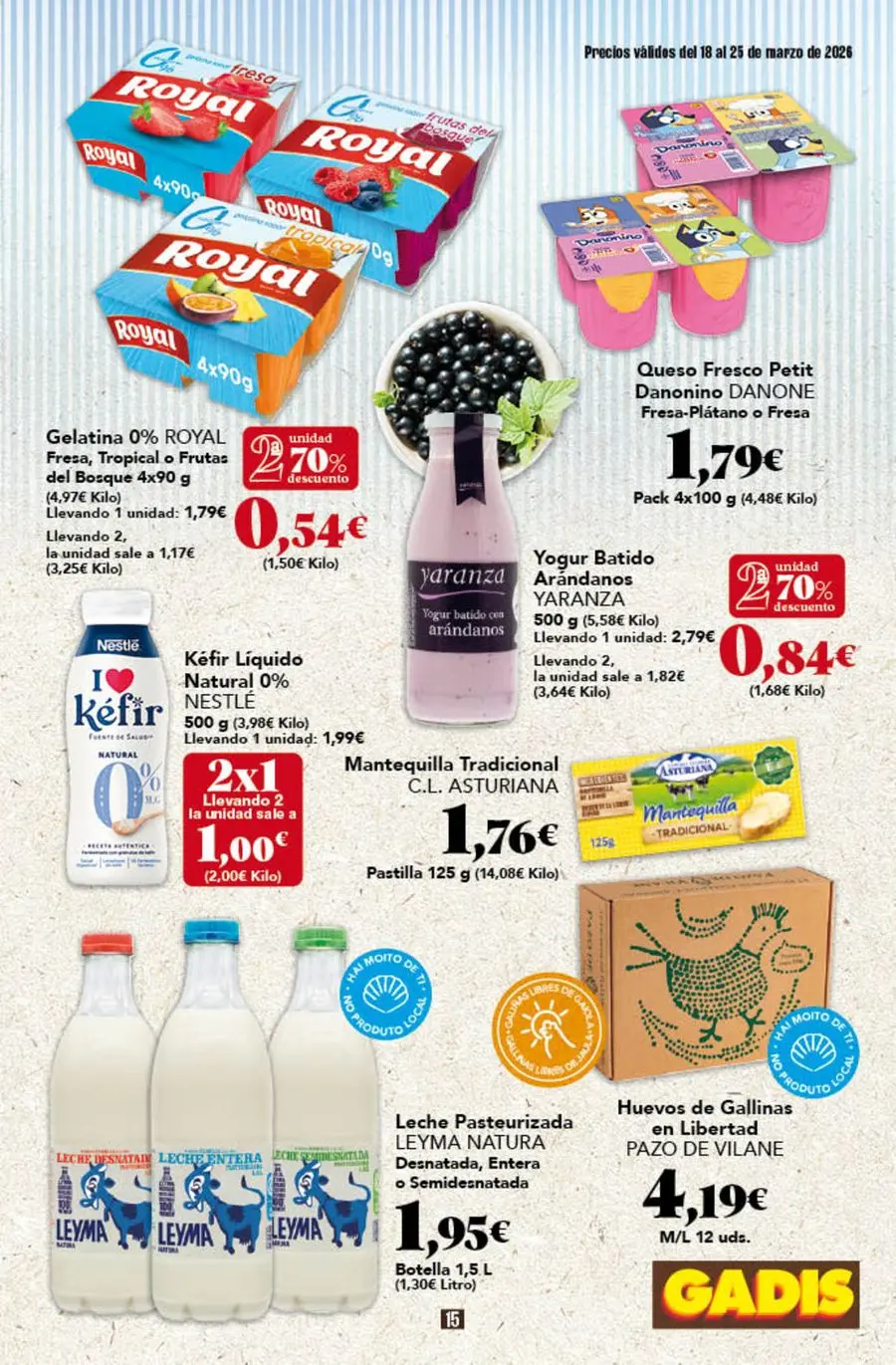 GADIS supermarket Spain offers from 18 to 25 March 2026 New prices