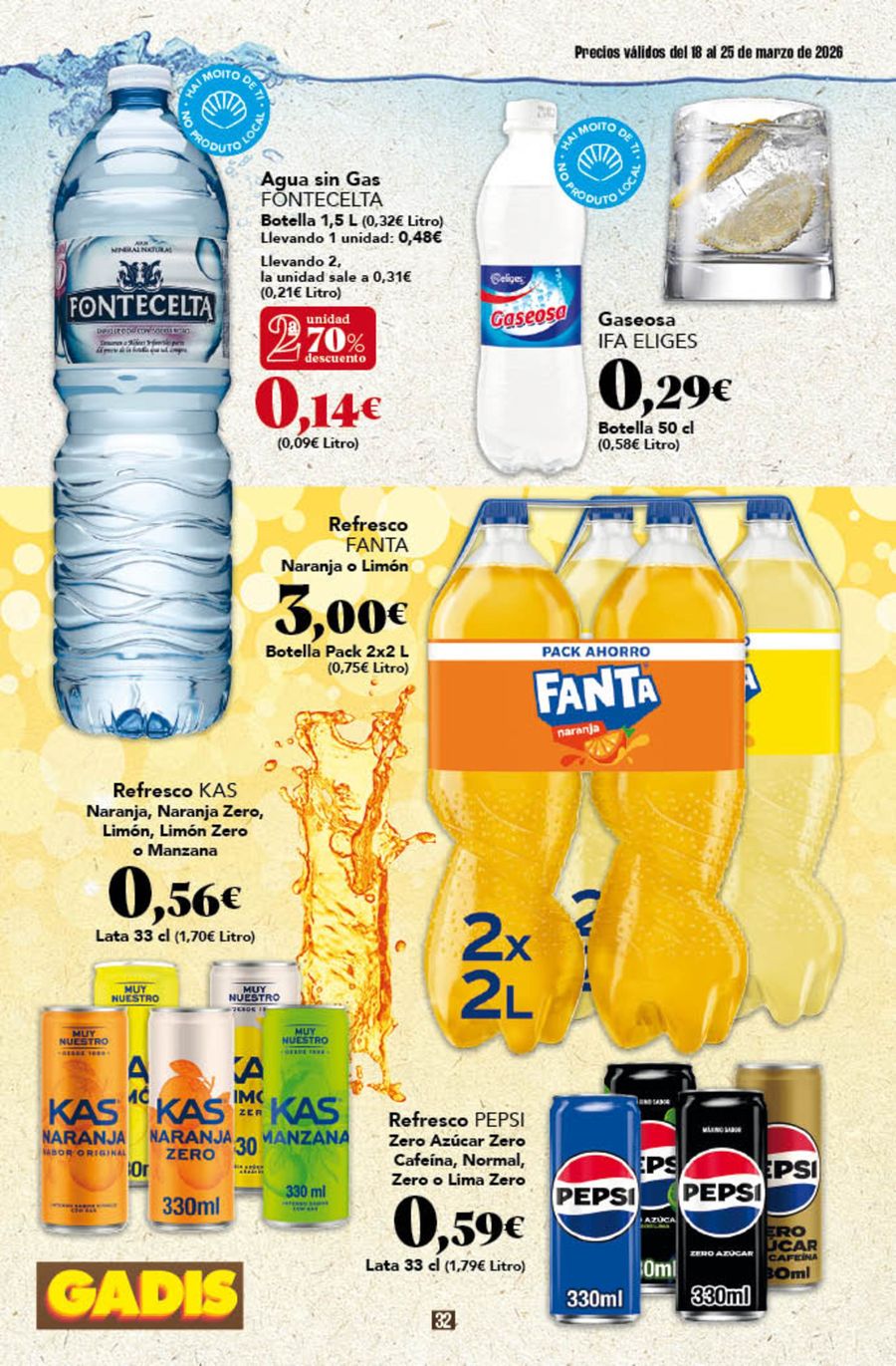 GADIS supermarket Spain offers from 18 to 25 March 2026 New prices