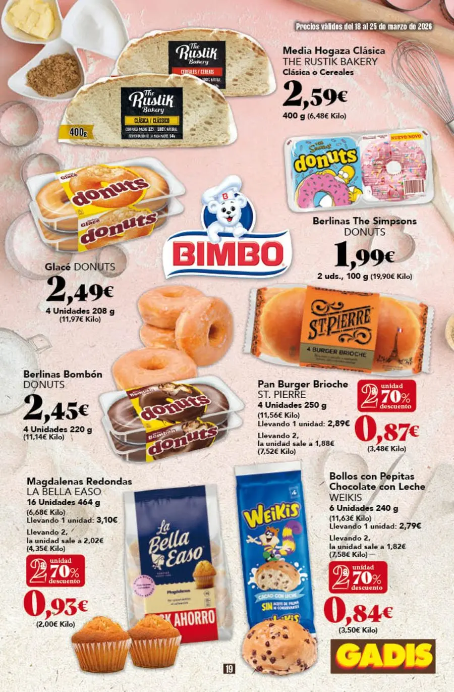 GADIS supermarket Spain offers from 18 to 25 March 2026 New prices