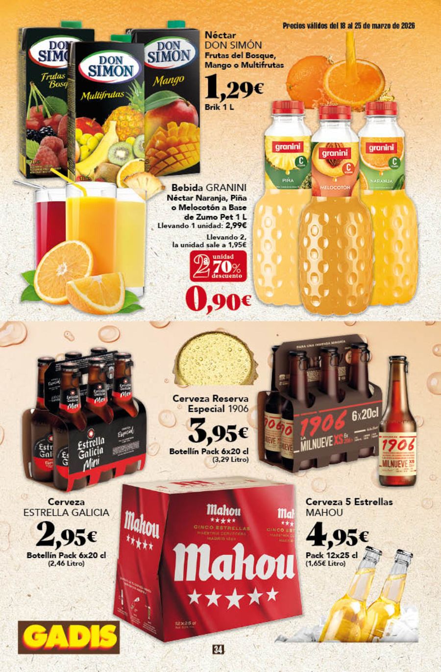 GADIS supermarket Spain offers from 18 to 25 March 2026 New prices