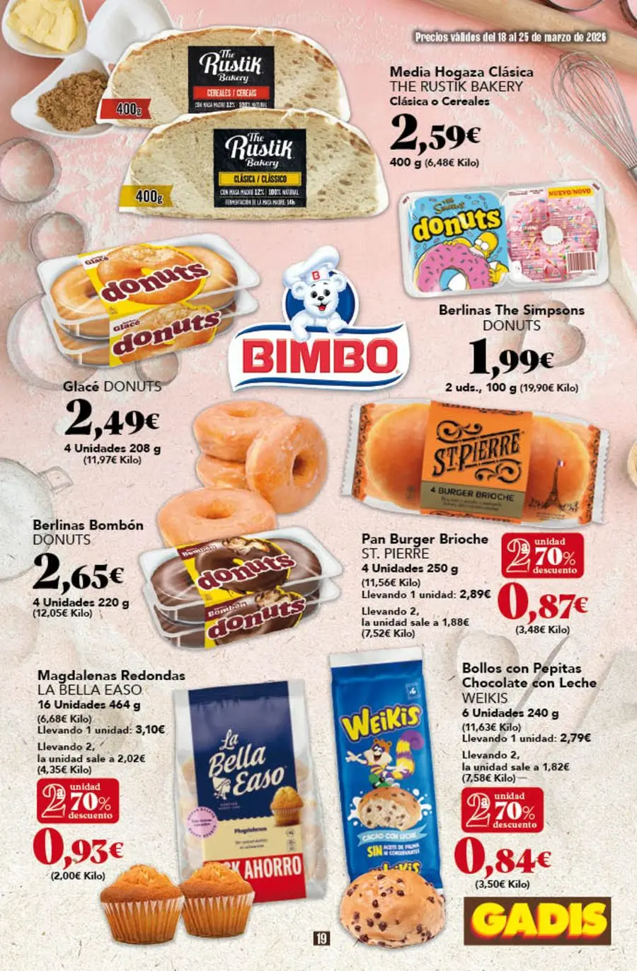 GADIS supermarket Spain offers from 18 to 25 March 2026 New prices