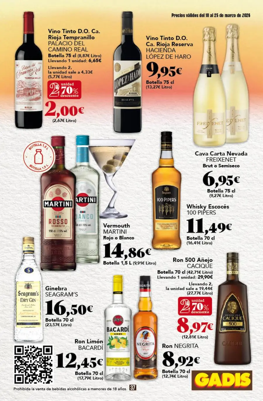 GADIS supermarket Spain offers from 18 to 25 March 2026 New prices
