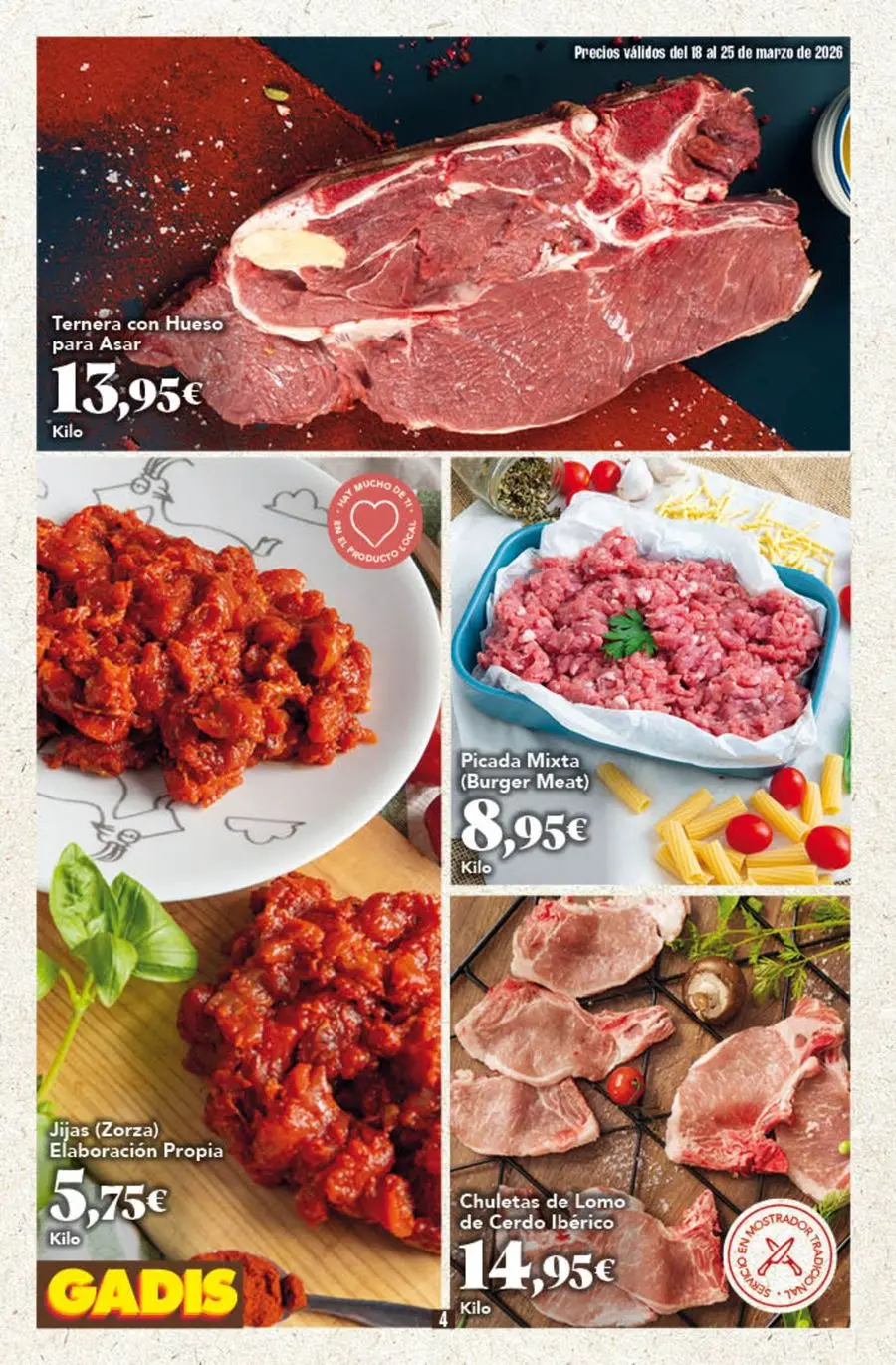 GADIS supermarket Spain offers from 18 to 25 March 2026 New prices