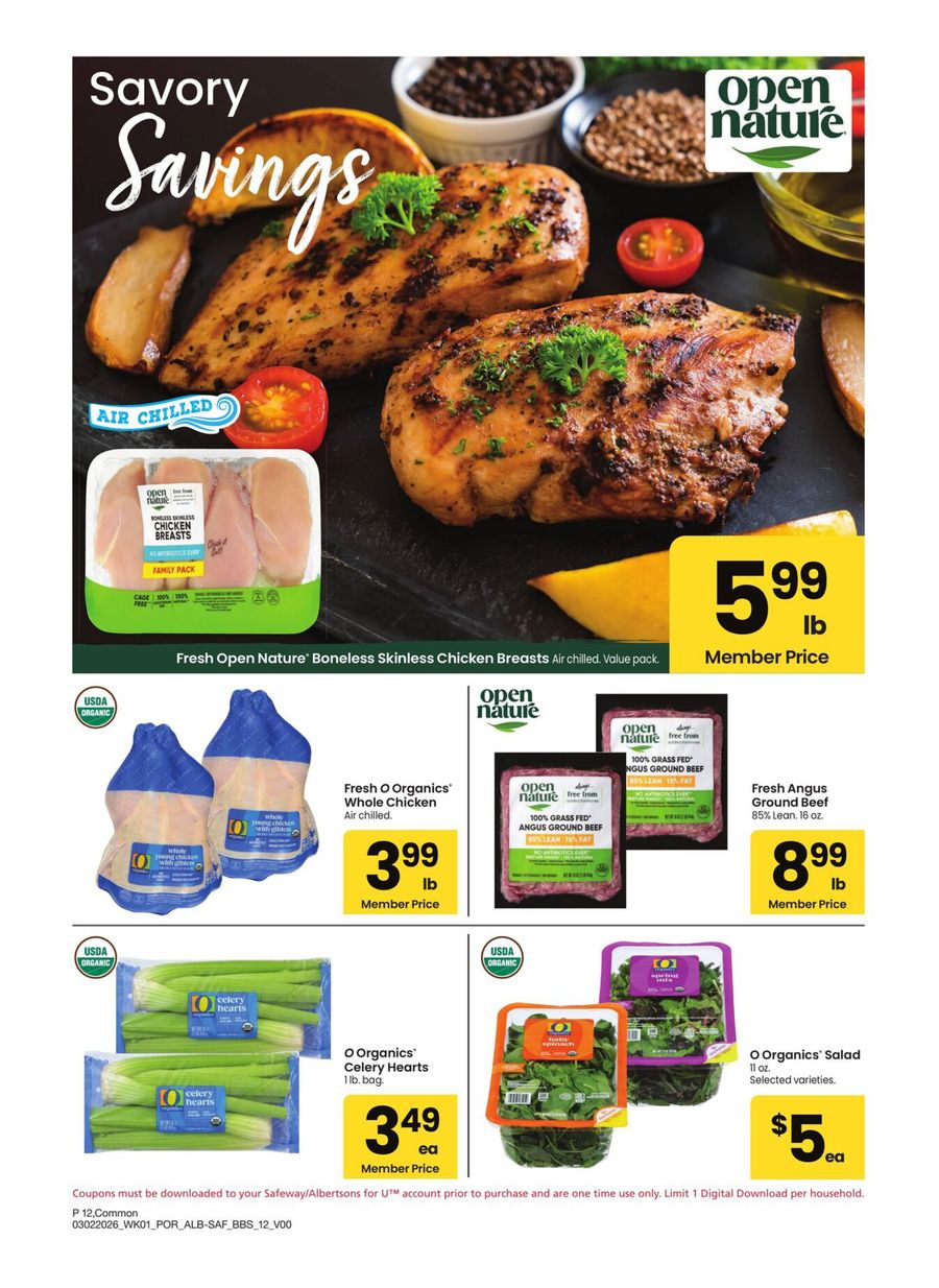 Albertsons USA offers from 2 to 29 March 2026 Exclusive bargains