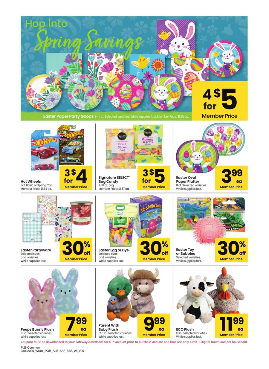 Albertsons USA offers from 2 to 29 March 2026 Exclusive bargains